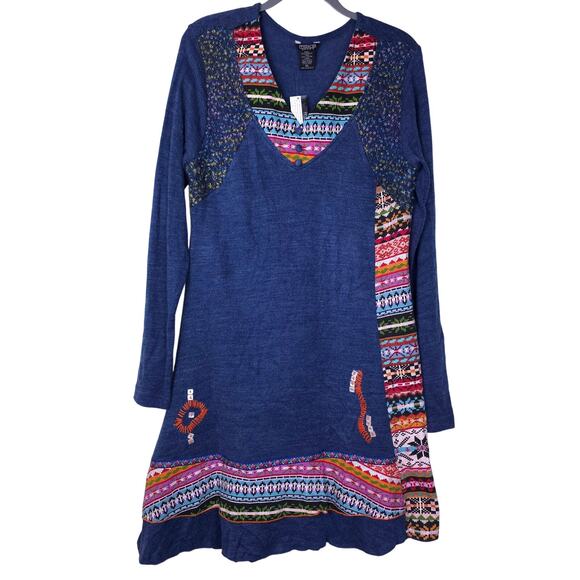 Moka Sport Beaded Sweater Dress Tunic made in India, Size XL, NWT - Picture 11 of 11